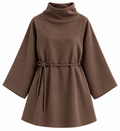 Luxe Belted Tunic – Brown