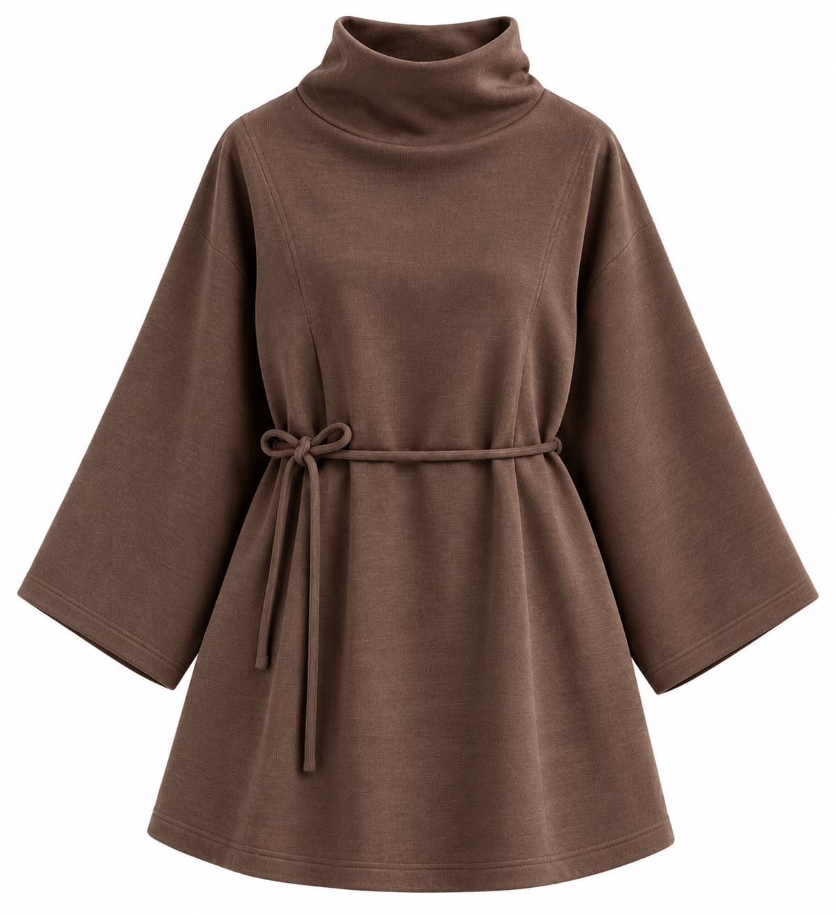 Luxe Belted Tunic – Brown