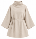 Luxe Belted Tunic – Cream