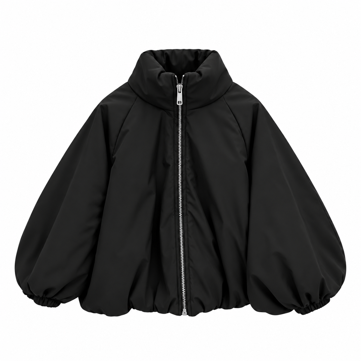 Luxe Oversized Bomber Jacket – Black