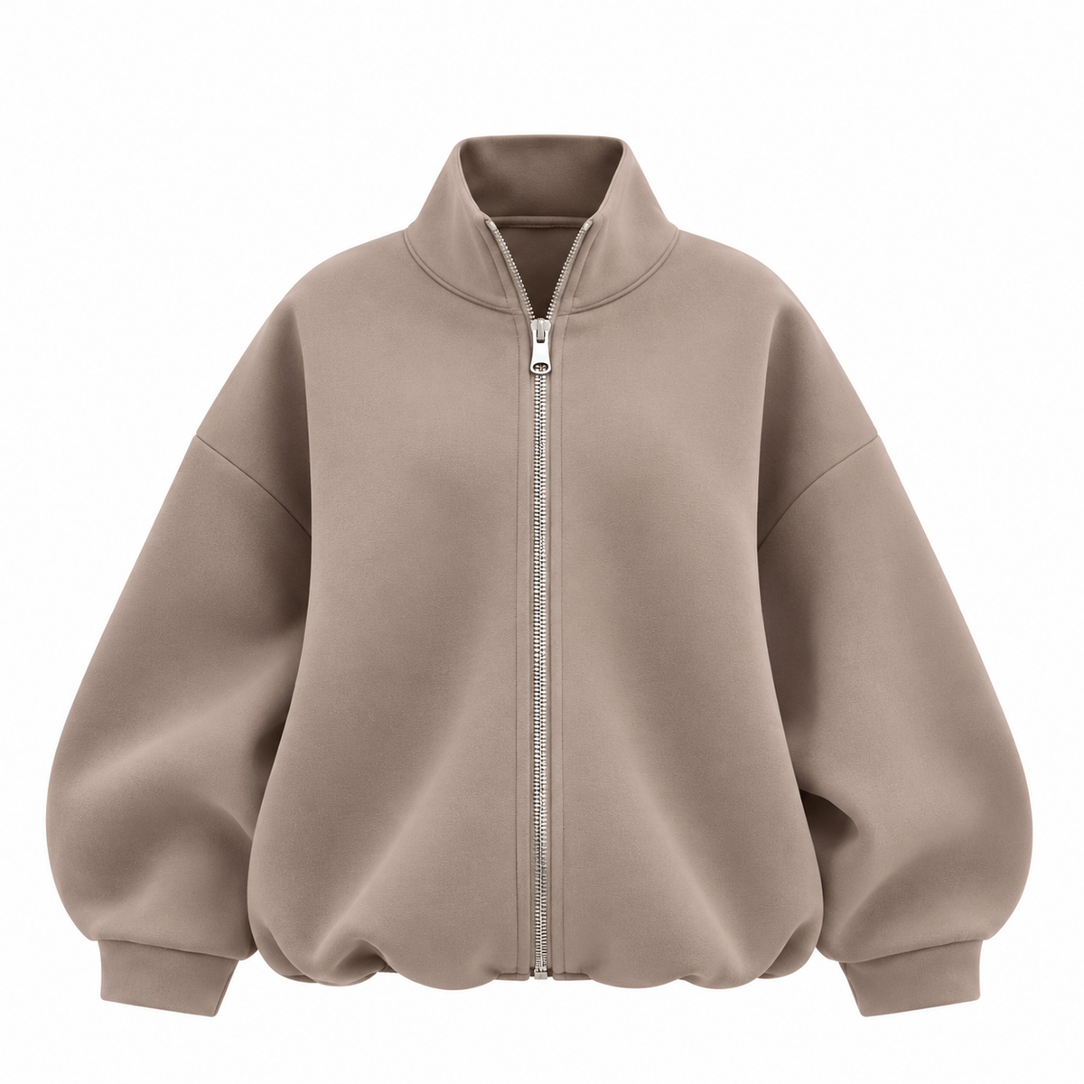 Luxury Bomber Vest – Taupe